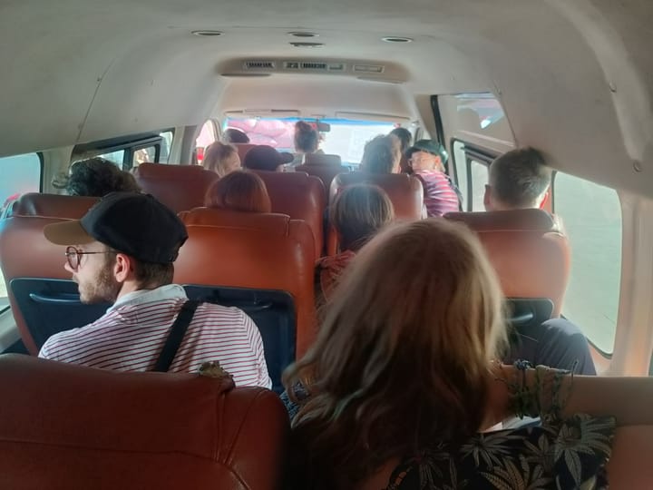 Les trajets en van